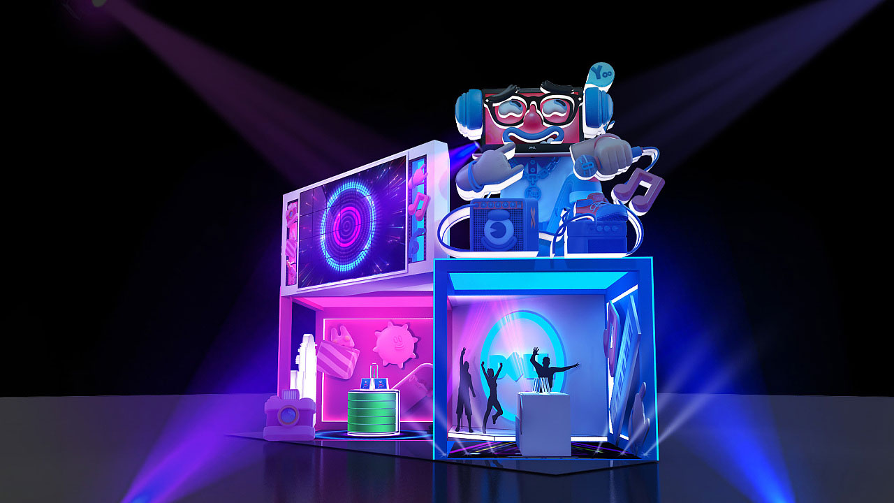 戴尔草莓音乐节快闪设计