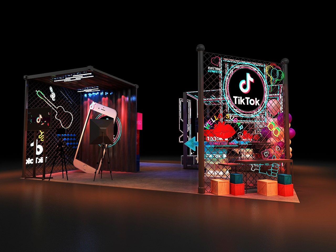 抖音互动美陈设计