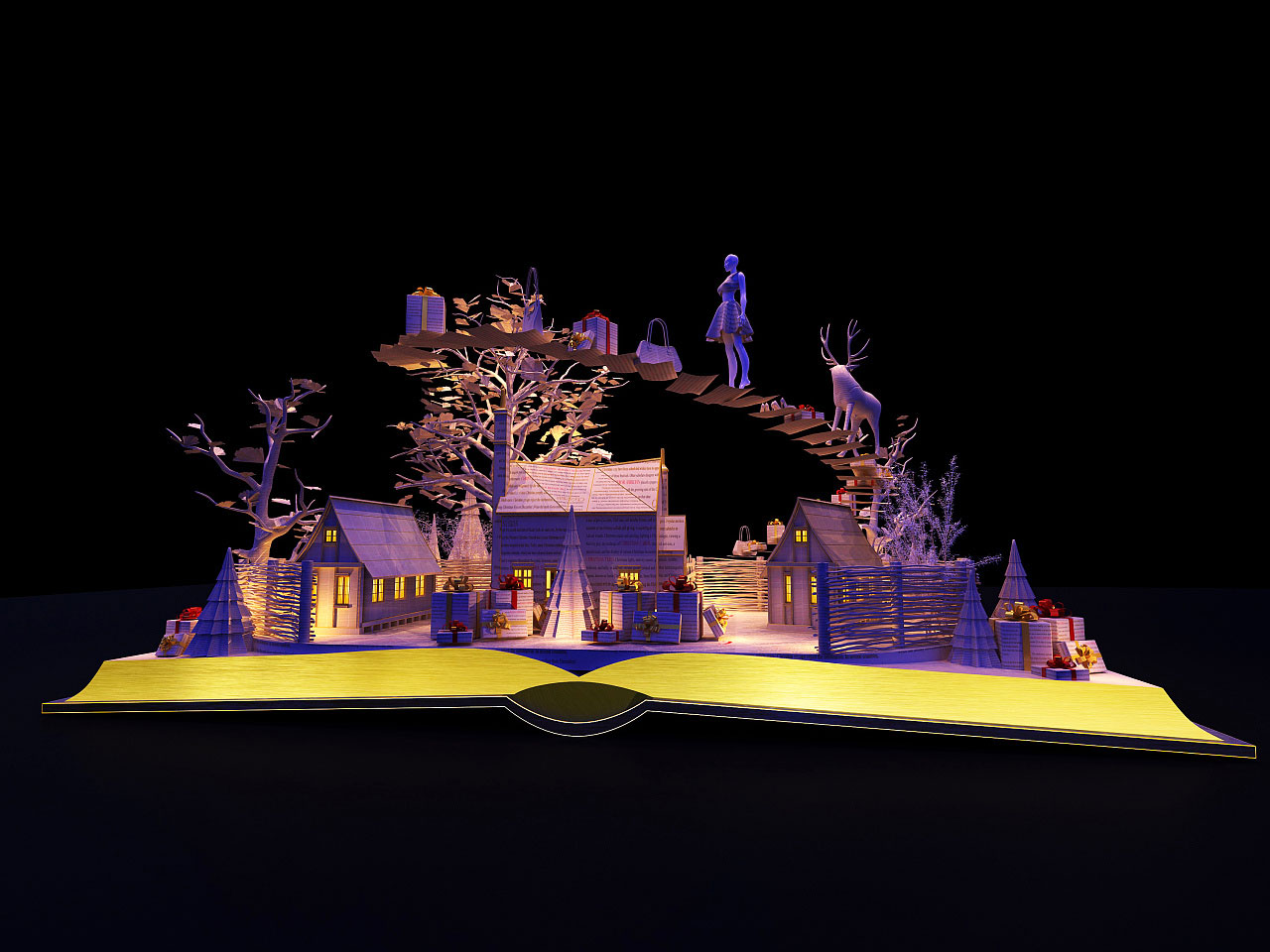 梦幻童话书美陈设计