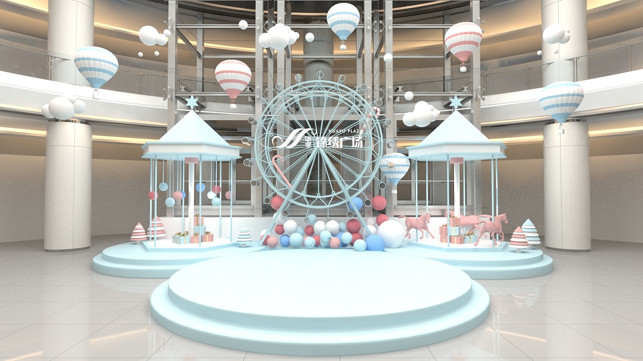 华宇景秀中庭美陈设计