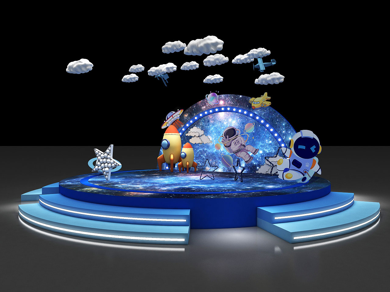 奥园广场 太空美陈设计