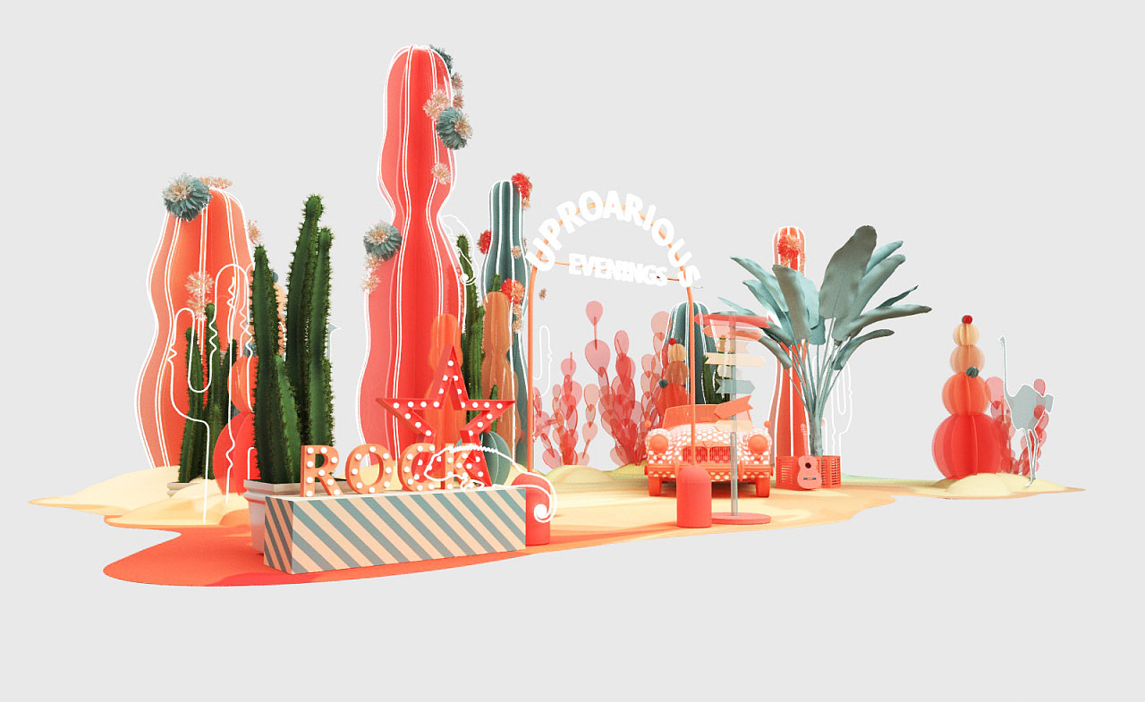 天河城 春夏主题美陈设计