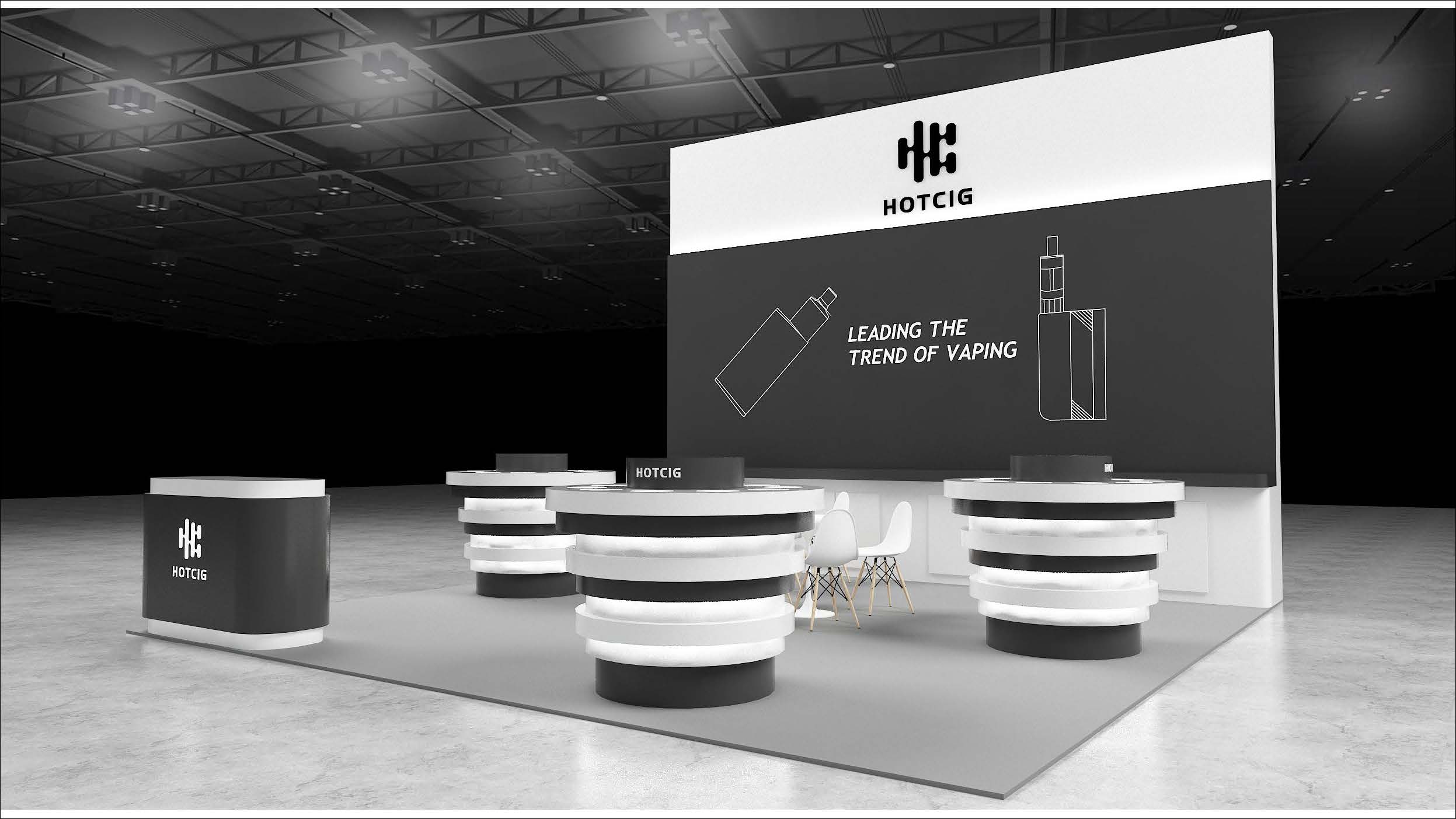 热火 电子烟展台设计