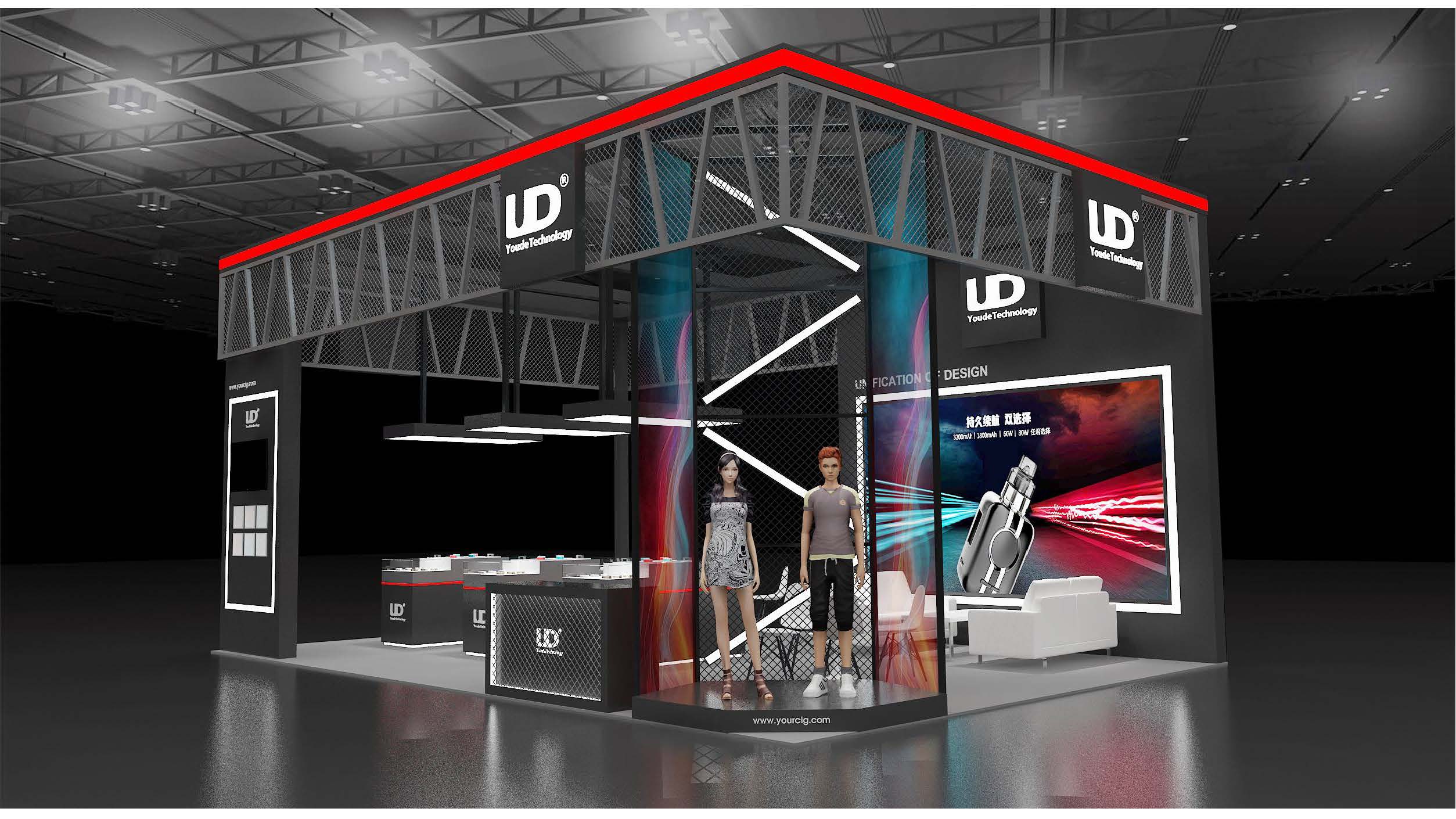 珠海优德 电子烟展台设计